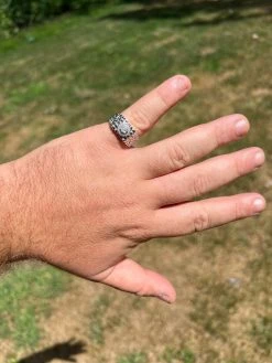 Solid Mens MOISSANITE Nugget Ring Real 925 Silver Iced Pinky Pass Diamond Test 21 Solid Mens MOISSANITE Nugget Ring Real 925 Silver Iced Pinky Pass Diamond Test -Harlem Bling Shop harlembling solid mens moissanite nugget ring real 925 silver iced pinky pass diamond test 79897.1664300540