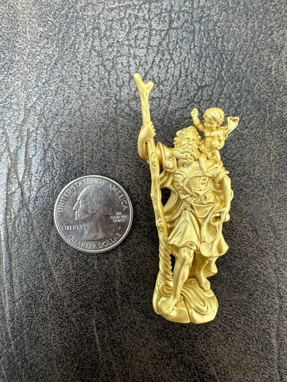 St Christopher Real 925 Silver / 14k Yellow Rose Gold Heavy 3D Pendant Necklace 20 St Christopher Real 925 Silver / 14k Yellow Rose Gold Heavy 3D Pendant Necklace - Image 18