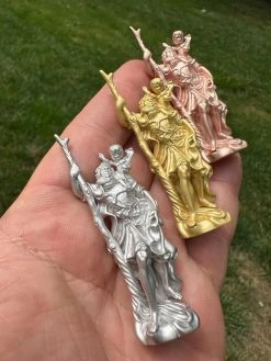 St Christopher Real 925 Silver / 14k Yellow Rose Gold Heavy 3D Pendant Necklace 41 St Christopher Real 925 Silver / 14k Yellow Rose Gold Heavy 3D Pendant Necklace -Harlem Bling Shop harlembling st christopher real 925 silver 14k yellow rose gold heavy 3d pendant necklace 75618.1688425164