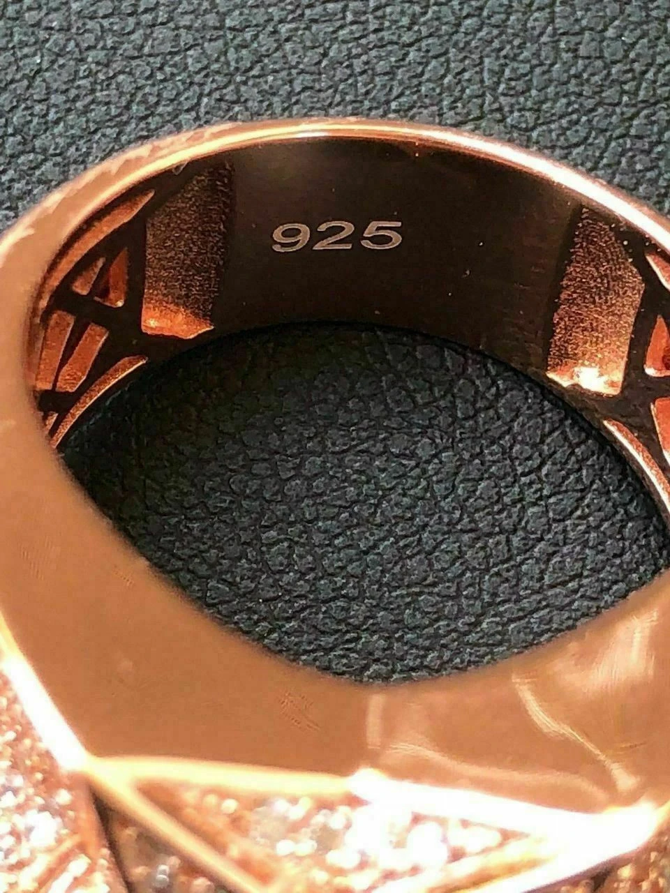 Star Ring Diamond Pinky Solid 925 Sterling Silver 14k Gold / Rose Gold Mens ICY 14 Star Ring Diamond Pinky Solid 925 Sterling Silver 14k Gold / Rose Gold Mens ICY - Image 12