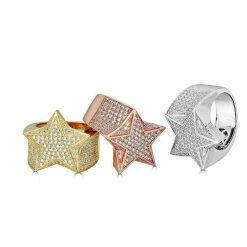 Star Ring Diamond Pinky Solid 925 Sterling Silver 14k Gold / Rose Gold Mens ICY 15 Star Ring Diamond Pinky Solid 925 Sterling Silver 14k Gold / Rose Gold Mens ICY -Harlem Bling Shop harlembling star ring diamond pinky solid 925 sterling silver 14k gold rose gold mens icy 97891.1664398969
