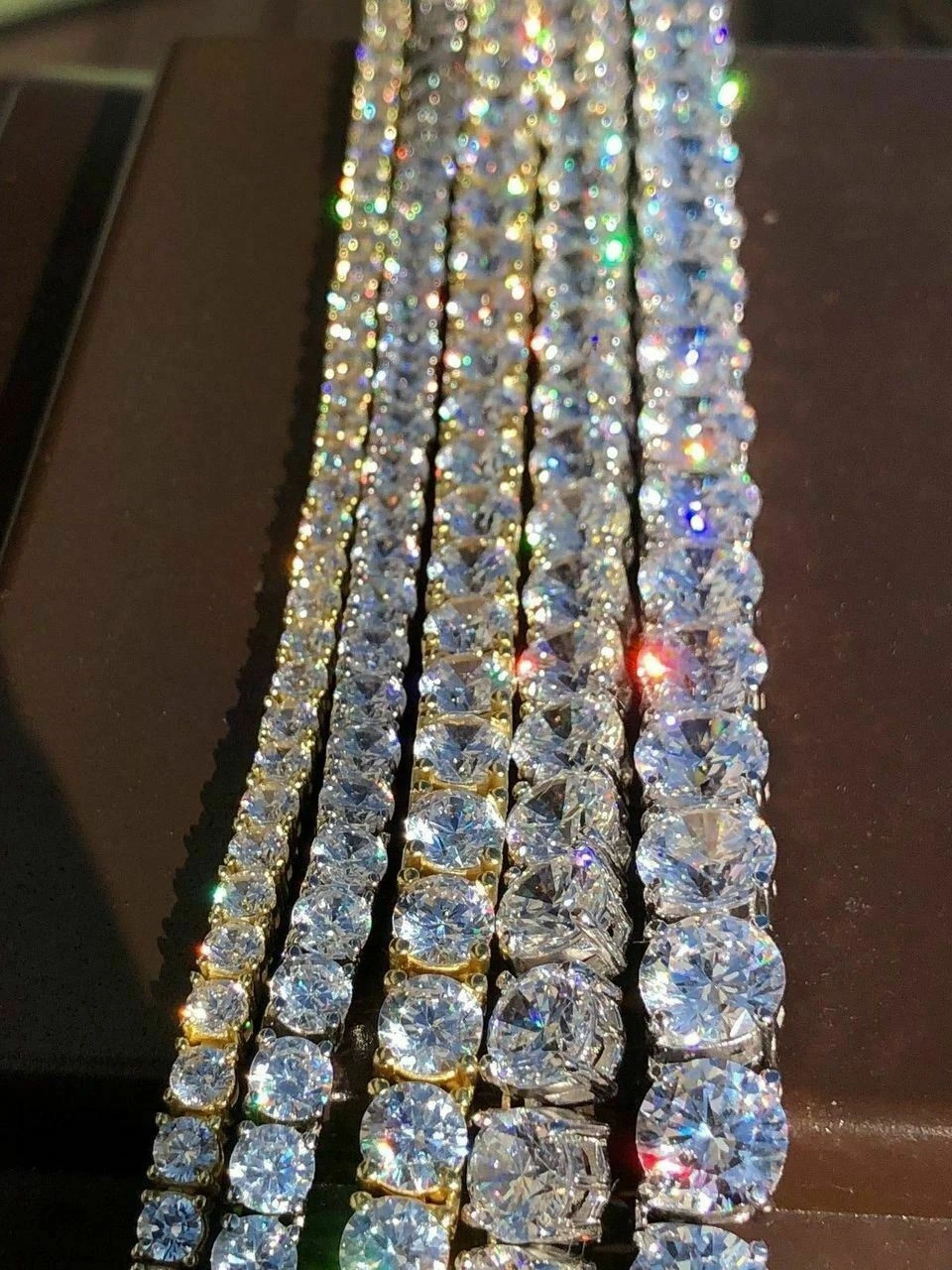 Tennis Bracelet SOLID 925 Sterling Silver MOISSANITE Pass Diamond Tester 3-7mm 5 Tennis Bracelet SOLID 925 Sterling Silver MOISSANITE Pass Diamond Tester 3-7mm - Image 3