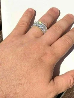 Tennis Ring 14k Gold & Solid 925 Silver Diamond Pinky Wedding Band Mens Womens -Harlem Bling Shop harlembling tennis ring 14k gold and solid 925 silver diamond pinky wedding band mens womens 13548.1665670414