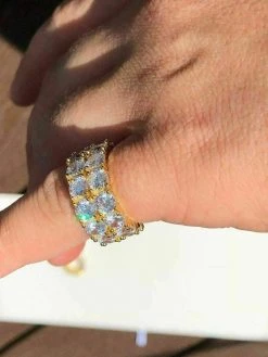 Tennis Ring 14k Gold & Solid 925 Silver Diamond Pinky Wedding Band Mens Womens -Harlem Bling Shop harlembling tennis ring 14k gold and solid 925 silver diamond pinky wedding band mens womens 83228.1664376388