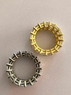 Tennis Ring 14k Gold & Solid 925 Silver Princess Cut Diamond Pinky Wedding Band 21 Tennis Ring 14k Gold & Solid 925 Silver Princess Cut Diamond Pinky Wedding Band -Harlem Bling Shop harlembling tennis ring 14k gold and solid 925 silver princess cut diamond pinky wedding band 11146.1664398594