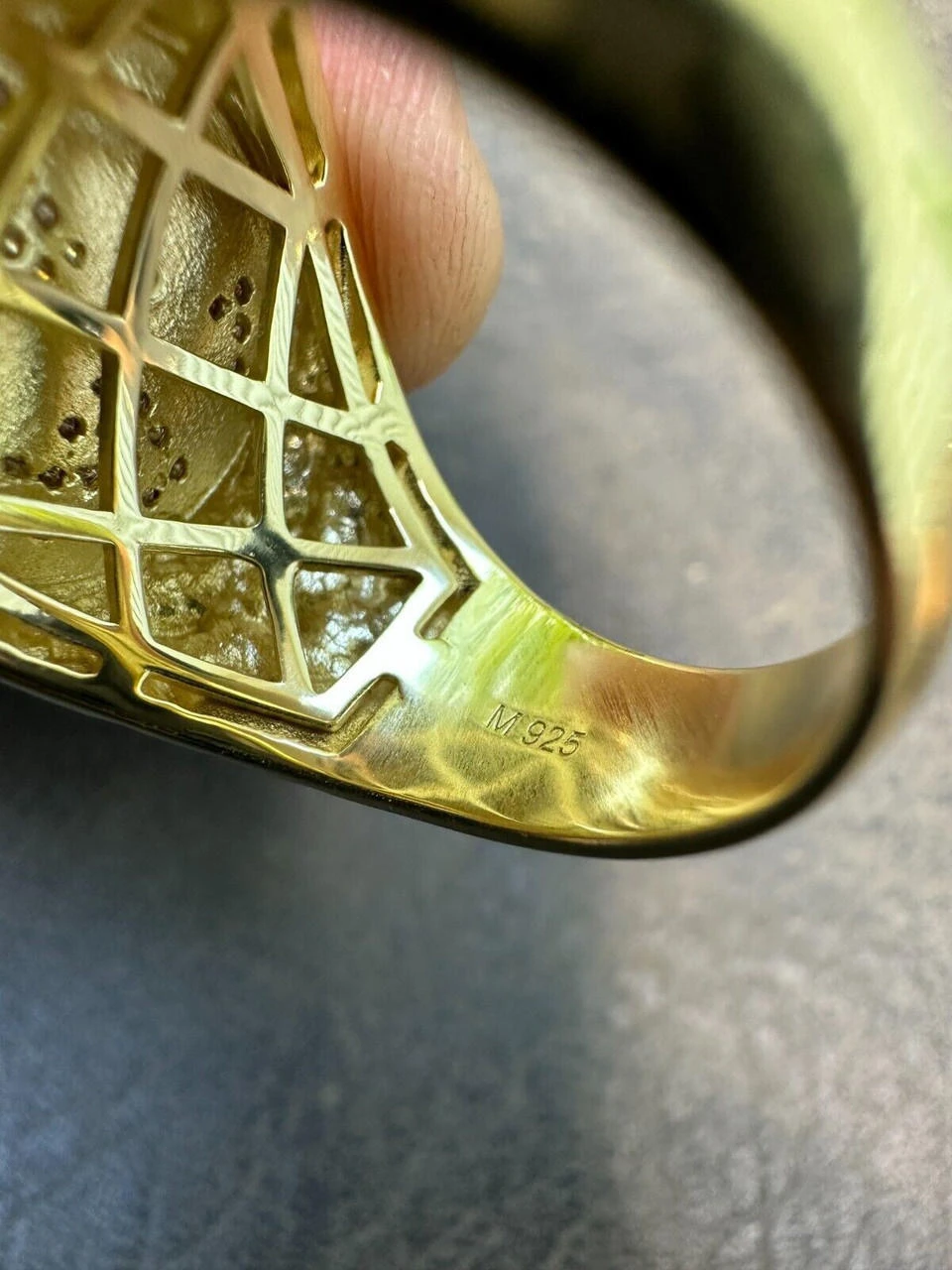 VVS Moissanite Nugget Ring Jesus On Cross Real 925 Silver 14K Gold Plated Iced 14 VVS Moissanite Nugget Ring Jesus On Cross Real 925 Silver 14K Gold Plated Iced - Image 12