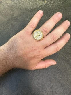 VVS Moissanite Nugget Ring Jesus On Cross Real 925 Silver 14K Gold Plated Iced 38 VVS Moissanite Nugget Ring Jesus On Cross Real 925 Silver 14K Gold Plated Iced -Harlem Bling Shop harlembling vvs moissanite nugget ring jesus on cross real 925 silver 14k gold plated iced 95946.1683751964