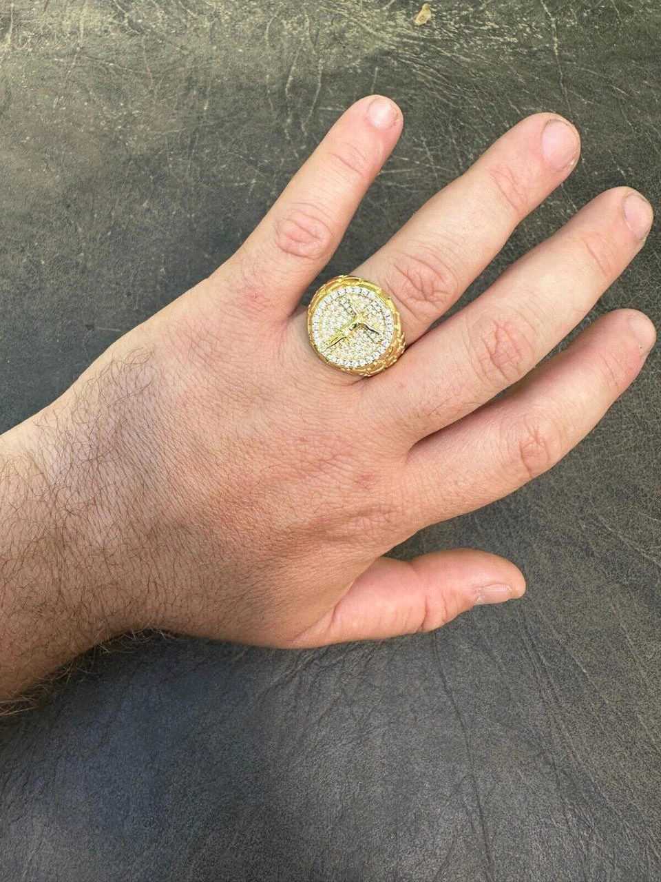 VVS Moissanite Nugget Ring Jesus On Cross Real 925 Silver 14K Gold Plated Iced 19 VVS Moissanite Nugget Ring Jesus On Cross Real 925 Silver 14K Gold Plated Iced - Image 17