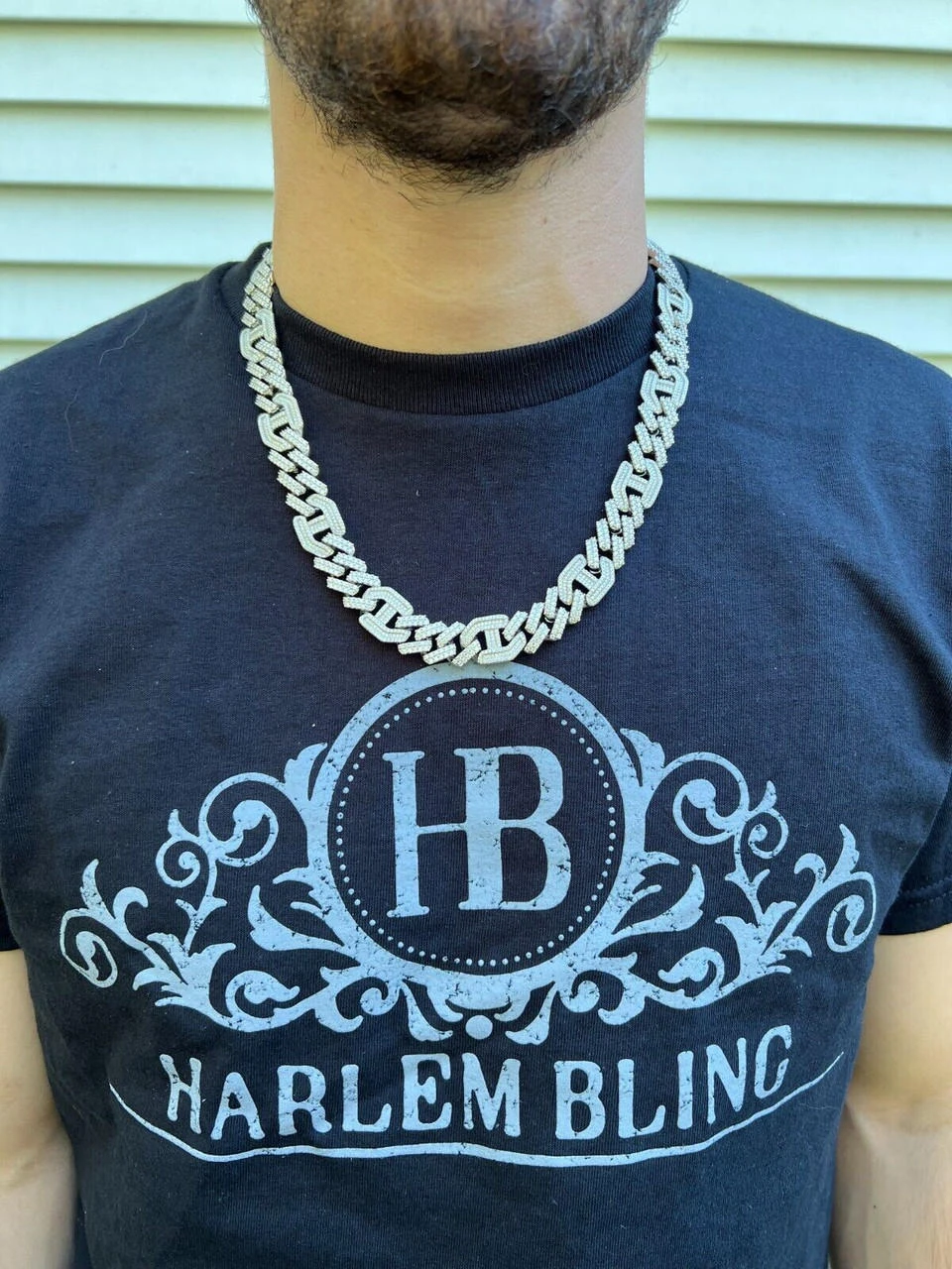 VVS MOISSANITE Solid 925 Silver Mens 15mm Figarucci Gucci Link Prong Cuban Chain 12 VVS MOISSANITE Solid 925 Silver Mens 15mm Figarucci Gucci Link Prong Cuban Chain - Image 10