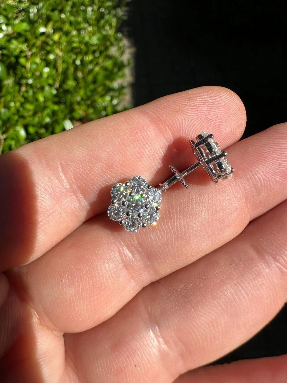 VVS Moissanite Studs Cluster Flower Set Earrings Real 925 Sterling Silver 6-11mm 22 VVS Moissanite Studs Cluster Flower Set Earrings Real 925 Sterling Silver 6-11mm - Image 20
