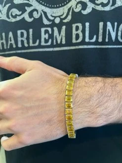 Yellow Canary 60ct MOISSANITE 8mm Tennis Bracelet 925 Silver Pass Diamond Test -Harlem Bling Shop harlembling yellow canary 60ct moissanite 8mm tennis bracelet 925 silver pass diamond test 08547.1674668390