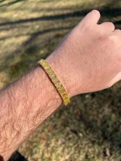 Yellow Canary 60ct MOISSANITE 8mm Tennis Bracelet 925 Silver Pass Diamond Test -Harlem Bling Shop harlembling yellow canary 60ct moissanite 8mm tennis bracelet 925 silver pass diamond test 50115.1674668549