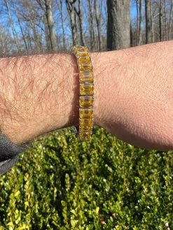 Yellow Canary 60ct MOISSANITE 8mm Tennis Bracelet 925 Silver Pass Diamond Test -Harlem Bling Shop harlembling yellow canary 60ct moissanite 8mm tennis bracelet 925 silver pass diamond test 65105.1674668616