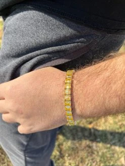 Yellow Canary 60ct MOISSANITE 8mm Tennis Bracelet 925 Silver Pass Diamond Test -Harlem Bling Shop harlembling yellow canary 60ct moissanite 8mm tennis bracelet 925 silver pass diamond test 70973.1674668555