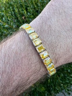 Yellow Canary 60ct MOISSANITE 8mm Tennis Bracelet 925 Silver Pass Diamond Test -Harlem Bling Shop harlembling yellow canary 60ct moissanite 8mm tennis bracelet 925 silver pass diamond test 78267.1674668357
