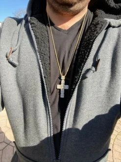 Yellow Gold Over Solid 925 Silver Men's Large Baguette Diamond Cross Necklace 2" 15 Yellow Gold Over Solid 925 Silver Men's Large Baguette Diamond Cross Necklace 2" -Harlem Bling Shop harlembling yellow gold over solid 925 silver mens large baguette diamond cross necklace 2 79340.1665670584