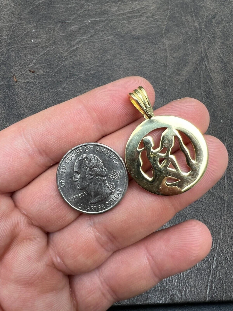 14k Gold Plated Real Solid 925 Silver Zodiac Astrology Sign Pendant Necklace 1" 9 14k Gold Plated Real Solid 925 Silver Zodiac Astrology Sign Pendant Necklace 1" - Image 7