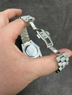 15ct MOISSANITE Mens Presidential Watch Iced Bust Down Hip Hop Diamond Test ✅ -Harlem Bling Shop hip hop 15ct moissanite mens presidential watch iced bust down hip hop diamond test 23831.1664357712