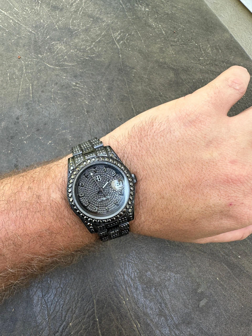 16.1 Ct Black MOISSANITE Mens Presidential Watch Iced Bust Down Hip Hop 20 16.1 Ct Black MOISSANITE Mens Presidential Watch Iced Bust Down Hip Hop - Image 18