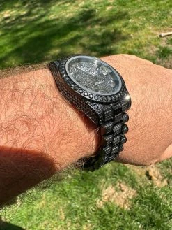 16.1 Ct Black MOISSANITE Mens Presidential Watch Iced Bust Down Hip Hop 35 16.1 Ct Black MOISSANITE Mens Presidential Watch Iced Bust Down Hip Hop -Harlem Bling Shop hip hop 16.1 ct black moissanite mens presidential watch iced bust down hip hop 54686.1682627417