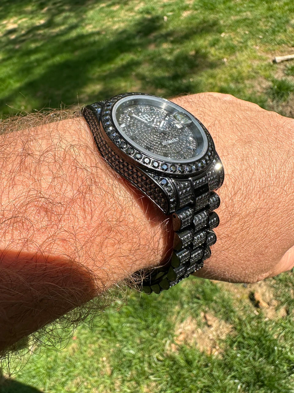 16.1 Ct Black MOISSANITE Mens Presidential Watch Iced Bust Down Hip Hop 16 16.1 Ct Black MOISSANITE Mens Presidential Watch Iced Bust Down Hip Hop - Image 14