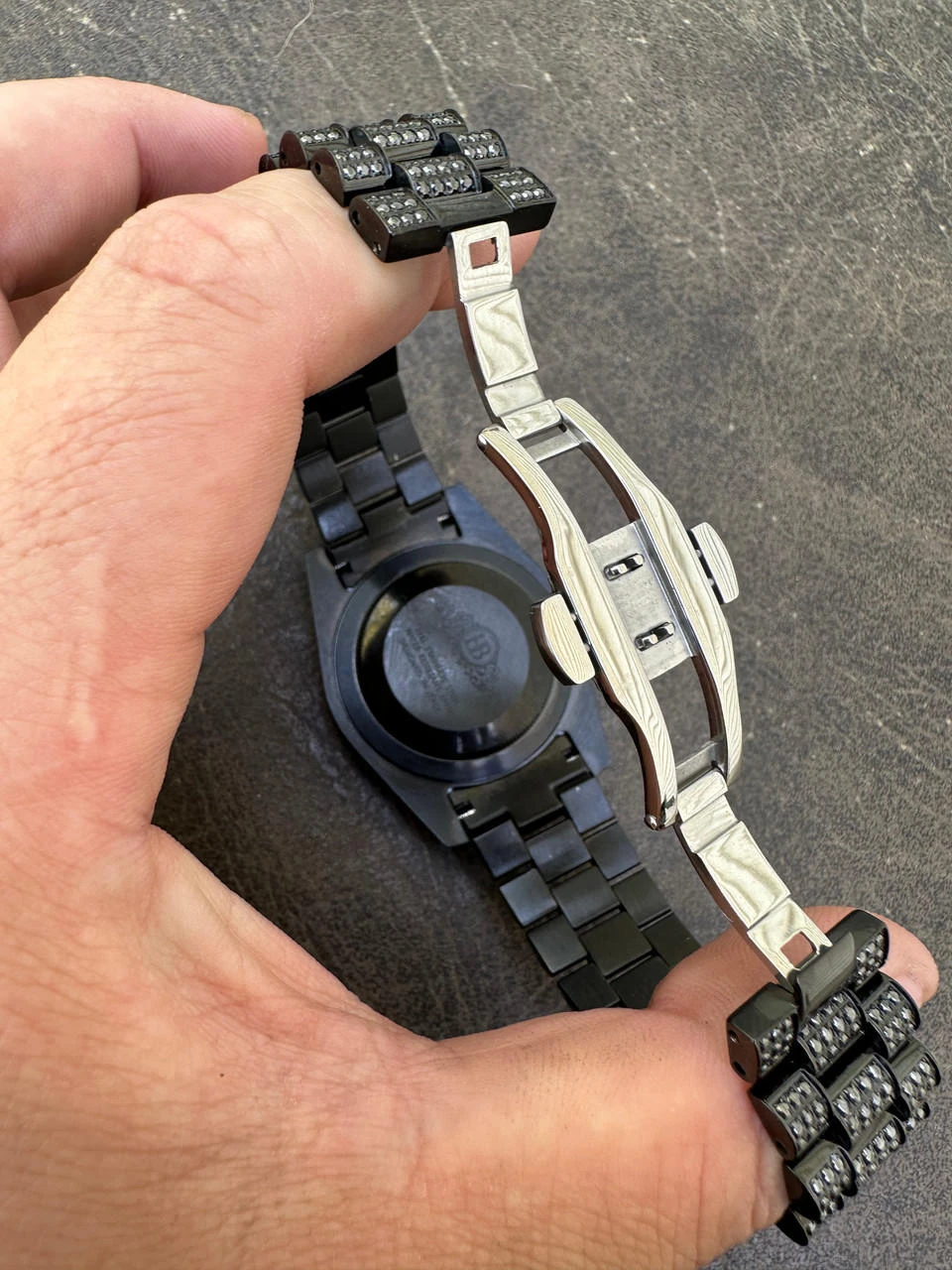 16.1 Ct Black MOISSANITE Mens Presidential Watch Iced Bust Down Hip Hop 11 16.1 Ct Black MOISSANITE Mens Presidential Watch Iced Bust Down Hip Hop - Image 9