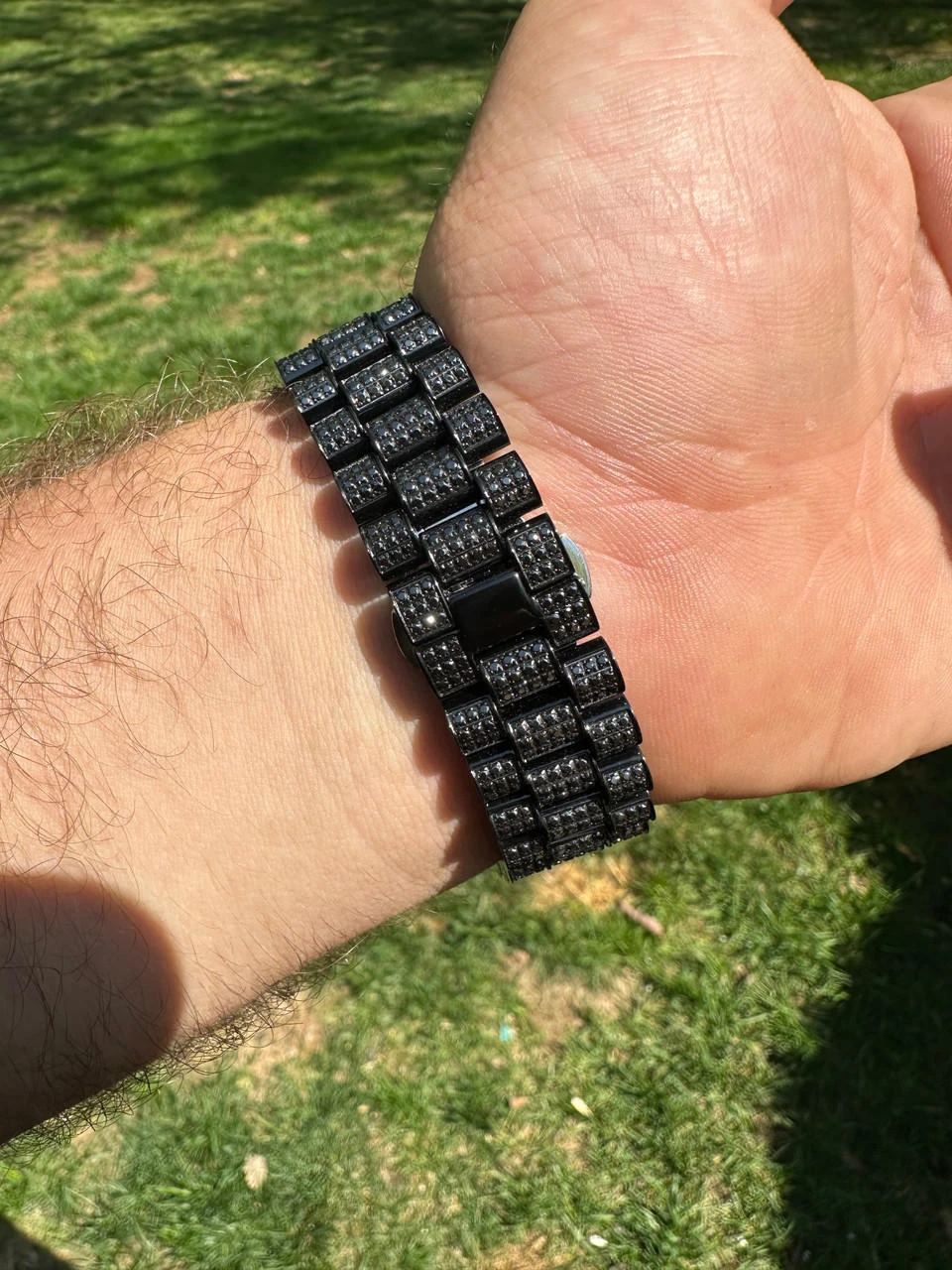 16.1 Ct Black MOISSANITE Mens Presidential Watch Iced Bust Down Hip Hop 12 16.1 Ct Black MOISSANITE Mens Presidential Watch Iced Bust Down Hip Hop - Image 10