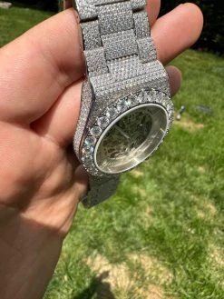 35.5ct MOISSANITE Automatic Skeleton Watch Mens Real Iced Hip Hop Passes Tester -Harlem Bling Shop hip hop 35.5ct moissanite automatic skeleton watch mens real iced hip hop passes tester 05789.1684271310