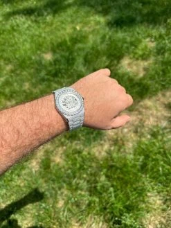 35.5ct MOISSANITE Automatic Skeleton Watch Mens Real Iced Hip Hop Passes Tester -Harlem Bling Shop hip hop 35.5ct moissanite automatic skeleton watch mens real iced hip hop passes tester 17087.1684271150