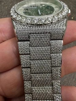 35.5ct MOISSANITE Automatic Skeleton Watch Mens Real Iced Hip Hop Passes Tester -Harlem Bling Shop hip hop 35.5ct moissanite automatic skeleton watch mens real iced hip hop passes tester 28277.1684271217