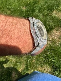 35.5ct MOISSANITE Automatic Skeleton Watch Mens Real Iced Hip Hop Passes Tester -Harlem Bling Shop hip hop 35.5ct moissanite automatic skeleton watch mens real iced hip hop passes tester 31141.1684271231