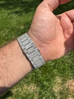 35.5ct MOISSANITE Automatic Skeleton Watch Mens Real Iced Hip Hop Passes Tester -Harlem Bling Shop hip hop 35.5ct moissanite automatic skeleton watch mens real iced hip hop passes tester 38966.1684271304