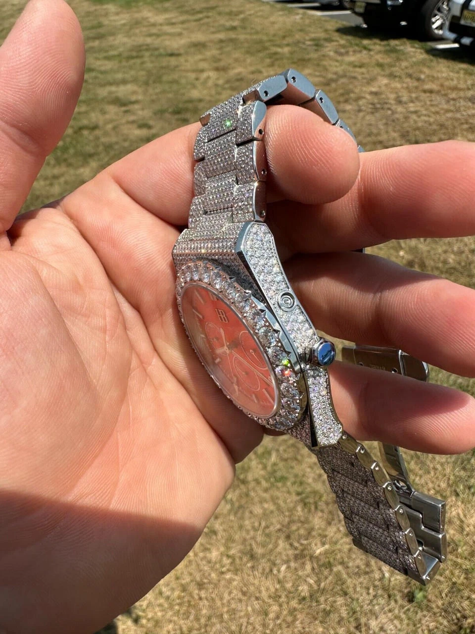 35ct MOISSANITE Red Face Mens Perpetual Calendar Real Watch Auto Iced Hip Hop 18 35ct MOISSANITE Red Face Mens Perpetual Calendar Real Watch Auto Iced Hip Hop - Image 16