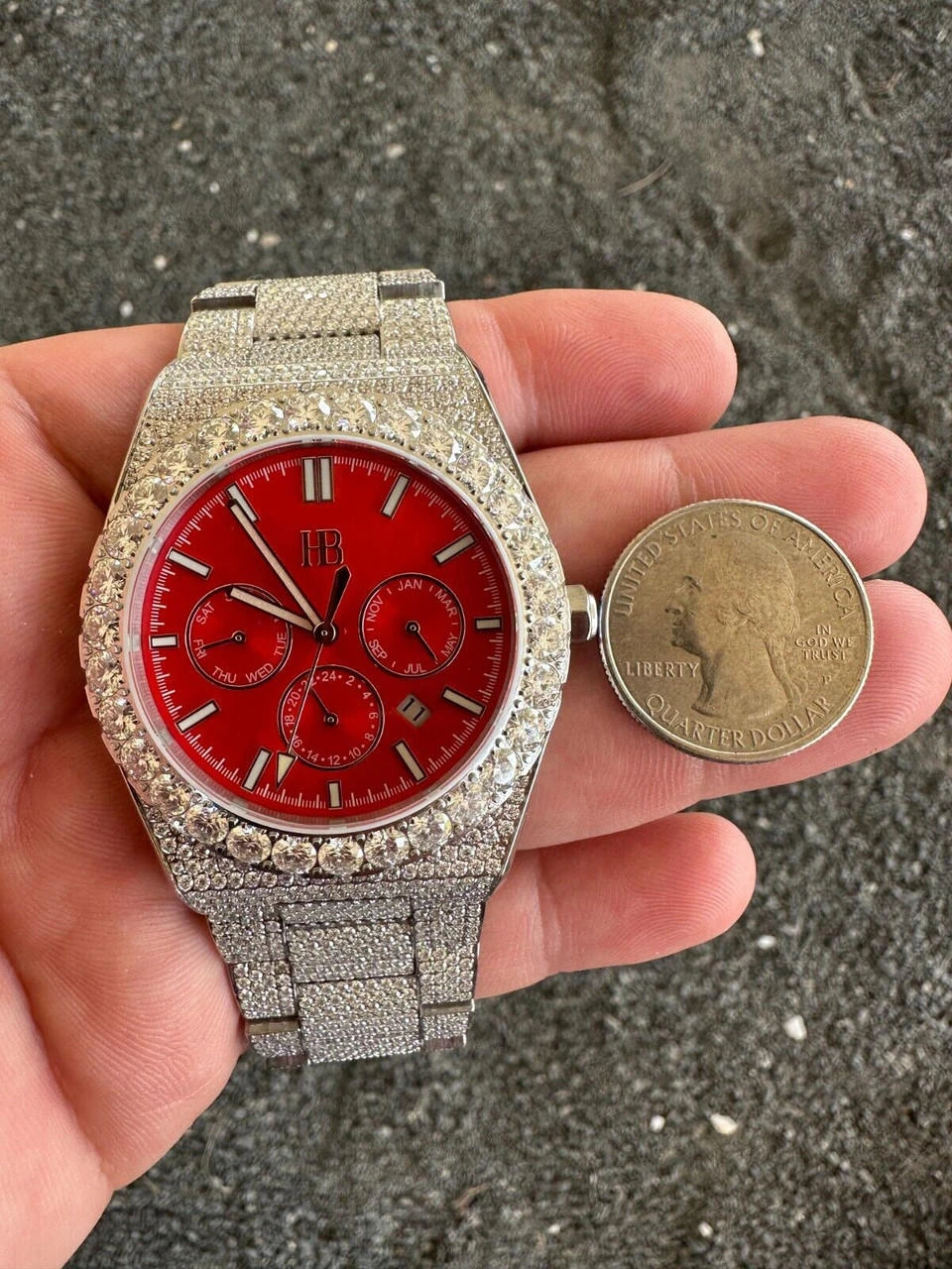 35ct MOISSANITE Red Face Mens Perpetual Calendar Real Watch Auto Iced Hip Hop 21 35ct MOISSANITE Red Face Mens Perpetual Calendar Real Watch Auto Iced Hip Hop - Image 19