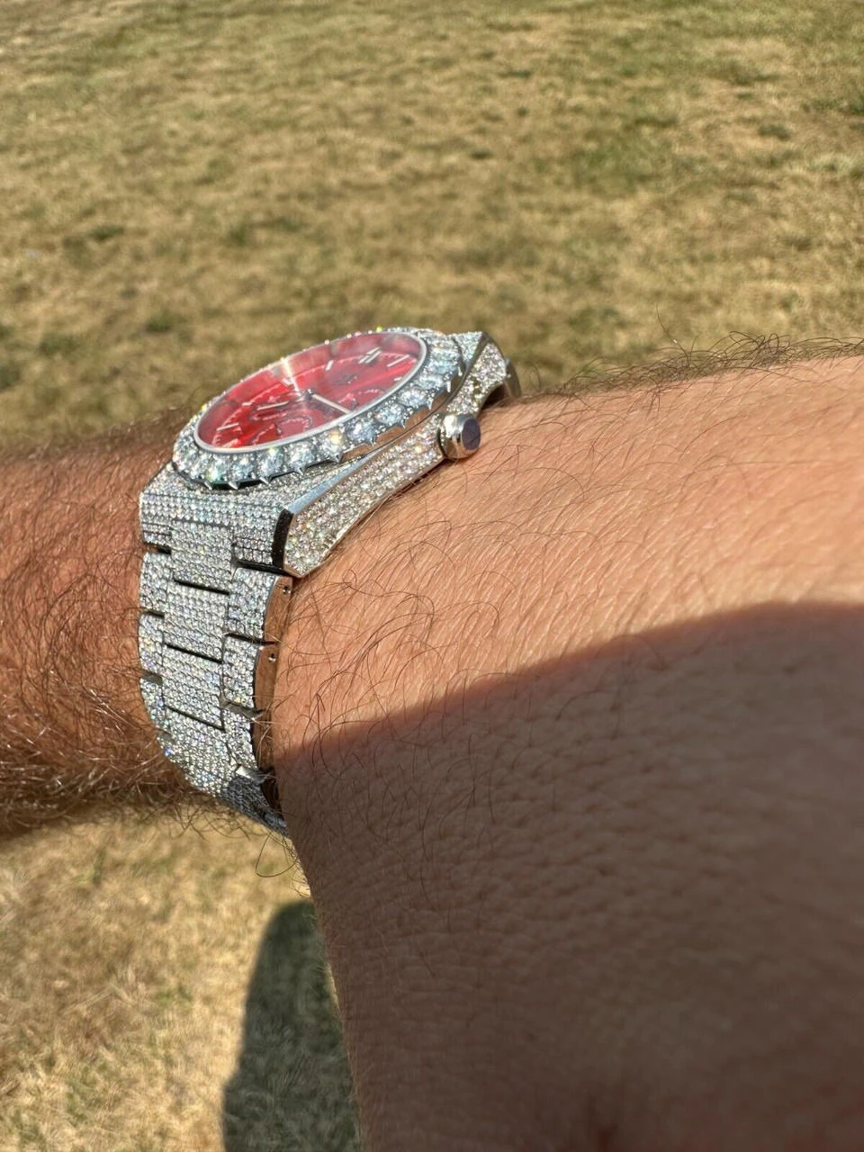 35ct MOISSANITE Red Face Mens Perpetual Calendar Real Watch Auto Iced Hip Hop 5 35ct MOISSANITE Red Face Mens Perpetual Calendar Real Watch Auto Iced Hip Hop - Image 3