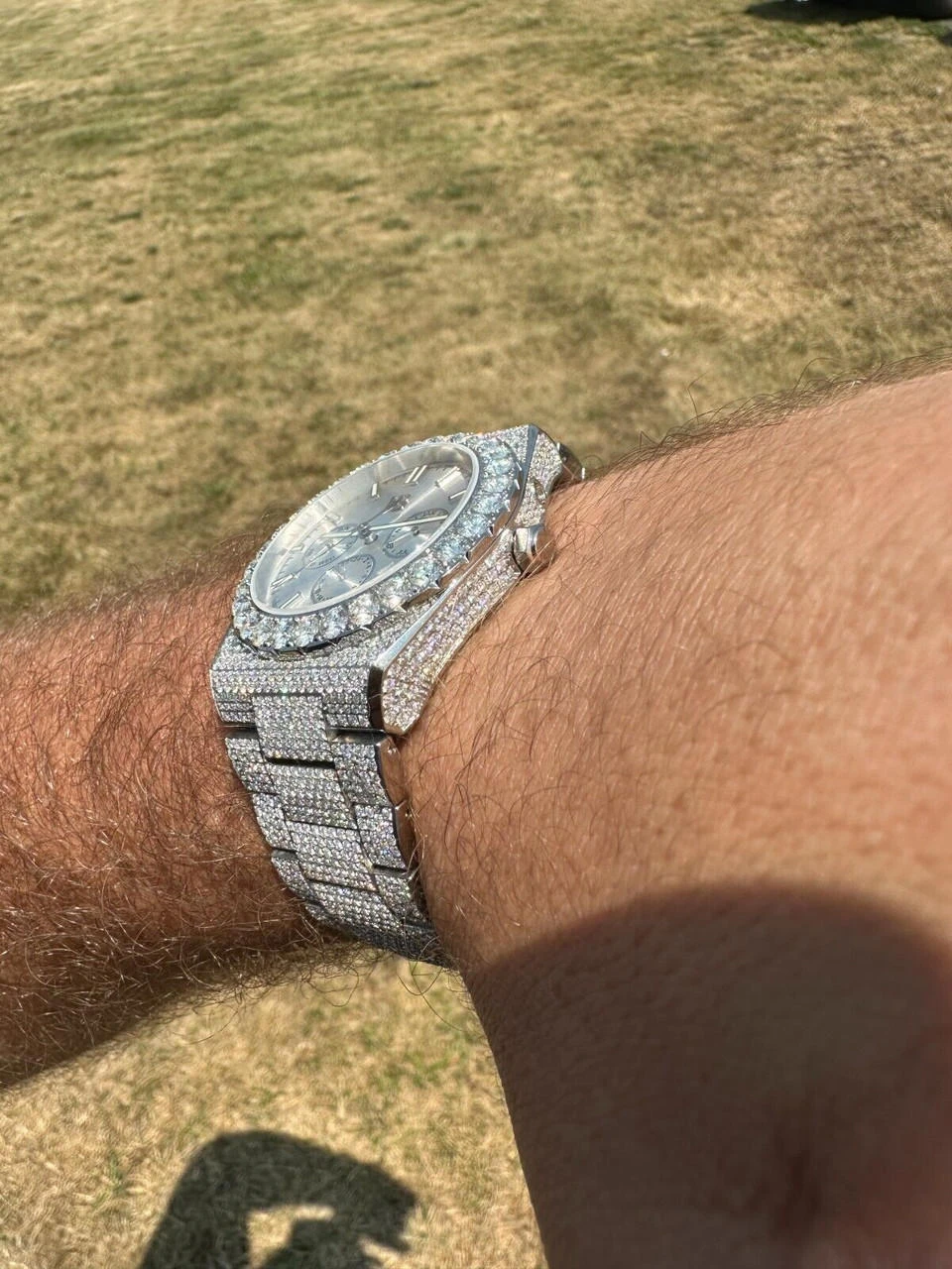 35ct MOISSANITE White Face Mens Perpetual Calendar Real Watch Auto Iced Hip Hop 16 35ct MOISSANITE White Face Mens Perpetual Calendar Real Watch Auto Iced Hip Hop - Image 14