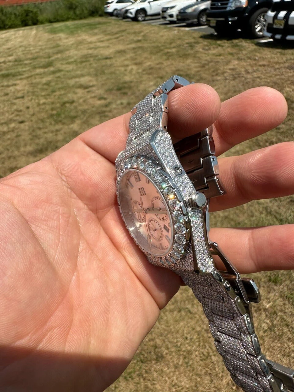 35ct MOISSANITE White Face Mens Perpetual Calendar Real Watch Auto Iced Hip Hop 19 35ct MOISSANITE White Face Mens Perpetual Calendar Real Watch Auto Iced Hip Hop - Image 17