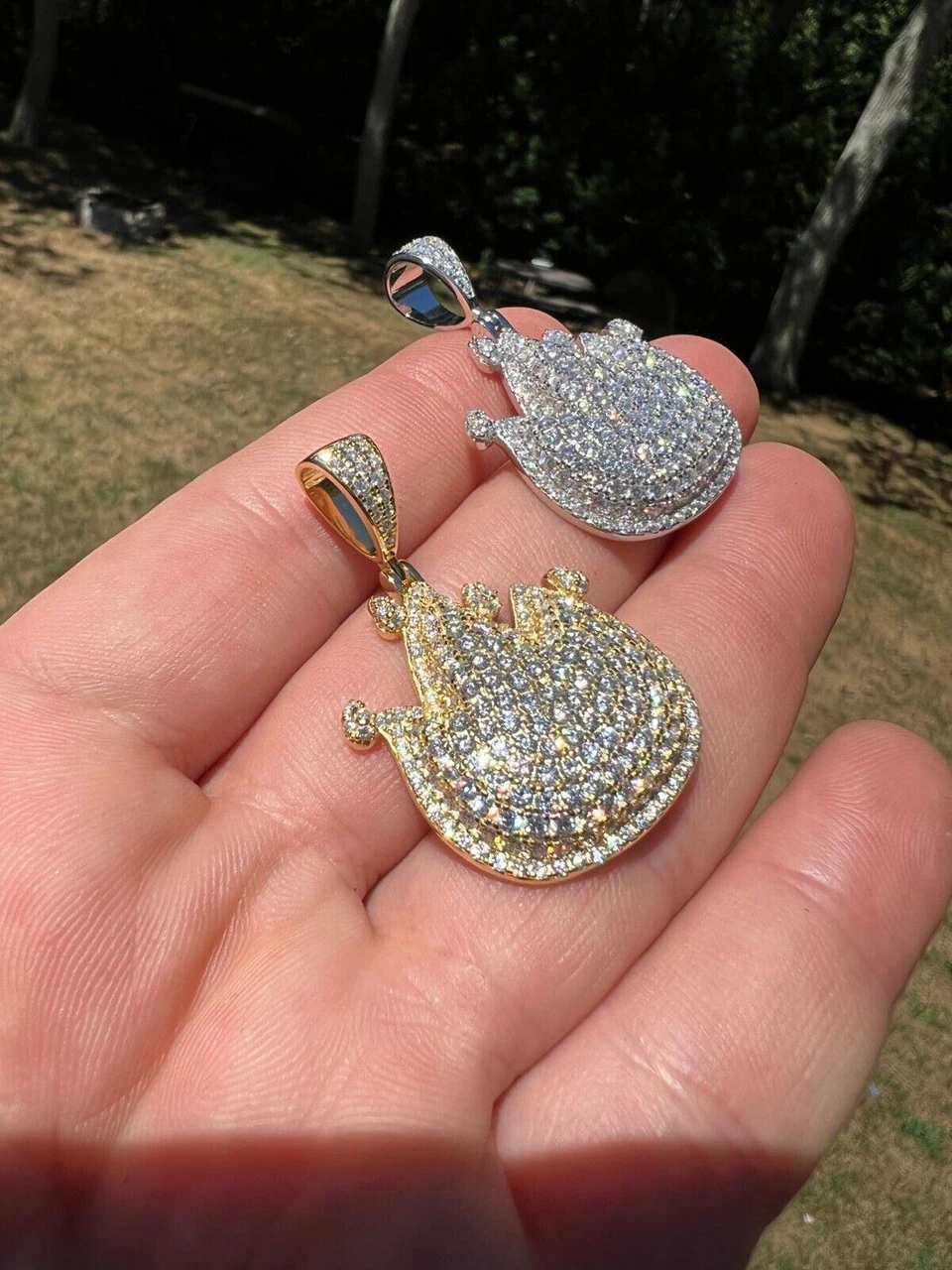 4ct MOISSANITE Real 925 Sterling Silver Hip Hop Fire Emoji Pendant Necklace 14 4ct MOISSANITE Real 925 Sterling Silver Hip Hop Fire Emoji Pendant Necklace - Image 12