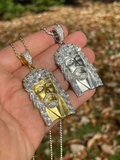 6ct MOISSANITE Iced Real Solid Silver Gold Baguette Jesus Piece Pendant Necklace 21 6ct MOISSANITE Iced Real Solid Silver Gold Baguette Jesus Piece Pendant Necklace -Harlem Bling Shop hip hop 6ct moissanite iced real solid silver gold baguette jesus piece pendant necklace 67393.1664361535