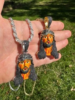Black MOISSANITE Real 925 Silver / Gold Enamel Jesus Piece Pendant Necklace 39 Black MOISSANITE Real 925 Silver / Gold Enamel Jesus Piece Pendant Necklace -Harlem Bling Shop hip hop black moissanite real 925 silver gold enamel jesus piece pendant necklace 21620.1697770454