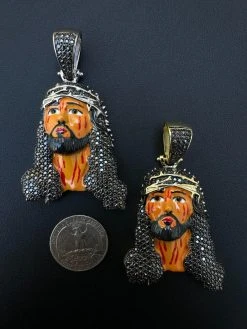 Black MOISSANITE Real 925 Silver / Gold Enamel Jesus Piece Pendant Necklace 24 Black MOISSANITE Real 925 Silver / Gold Enamel Jesus Piece Pendant Necklace -Harlem Bling Shop hip hop black moissanite real 925 silver gold enamel jesus piece pendant necklace 44134.1697770488
