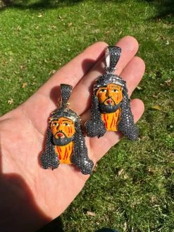 Black MOISSANITE Real 925 Silver / Gold Enamel Jesus Piece Pendant Necklace 33 Black MOISSANITE Real 925 Silver / Gold Enamel Jesus Piece Pendant Necklace -Harlem Bling Shop hip hop black moissanite real 925 silver gold enamel jesus piece pendant necklace 94159.1697770435