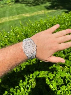 Bust Down Automatic MOISSANITE Watch Iced Two Tone Rose Gold Pass Diamond Tester 22 Bust Down Automatic MOISSANITE Watch Iced Two Tone Rose Gold Pass Diamond Tester -Harlem Bling Shop hip hop bust down automatic moissanite watch iced two tone rose gold pass diamond tester 10397.1664302457