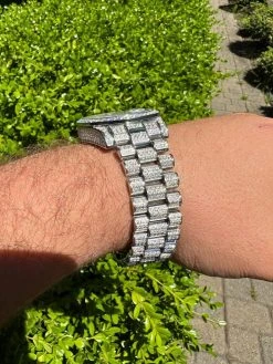 Bust Down MOISSANITE Black Presidential Watch Iced Hip Hop Passes Diamond Test -Harlem Bling Shop hip hop bust down moissanite black presidential watch iced hip hop passes diamond test 11922.1664358382