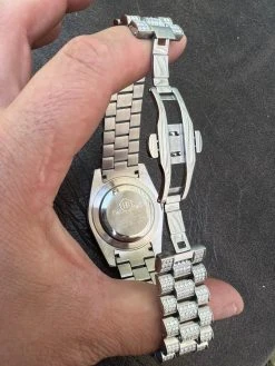 Bust Down MOISSANITE Black Presidential Watch Iced Hip Hop Passes Diamond Test -Harlem Bling Shop hip hop bust down moissanite black presidential watch iced hip hop passes diamond test 58419.1664361054