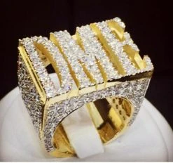 Custom Made Iced Hip Hop Out Pendant Ring Necklace Any Logo Or Design Jewelry -Harlem Bling Shop hip hop custom made iced hip hop out pendant ring necklace any logo or design jewelry 87854.1664302309