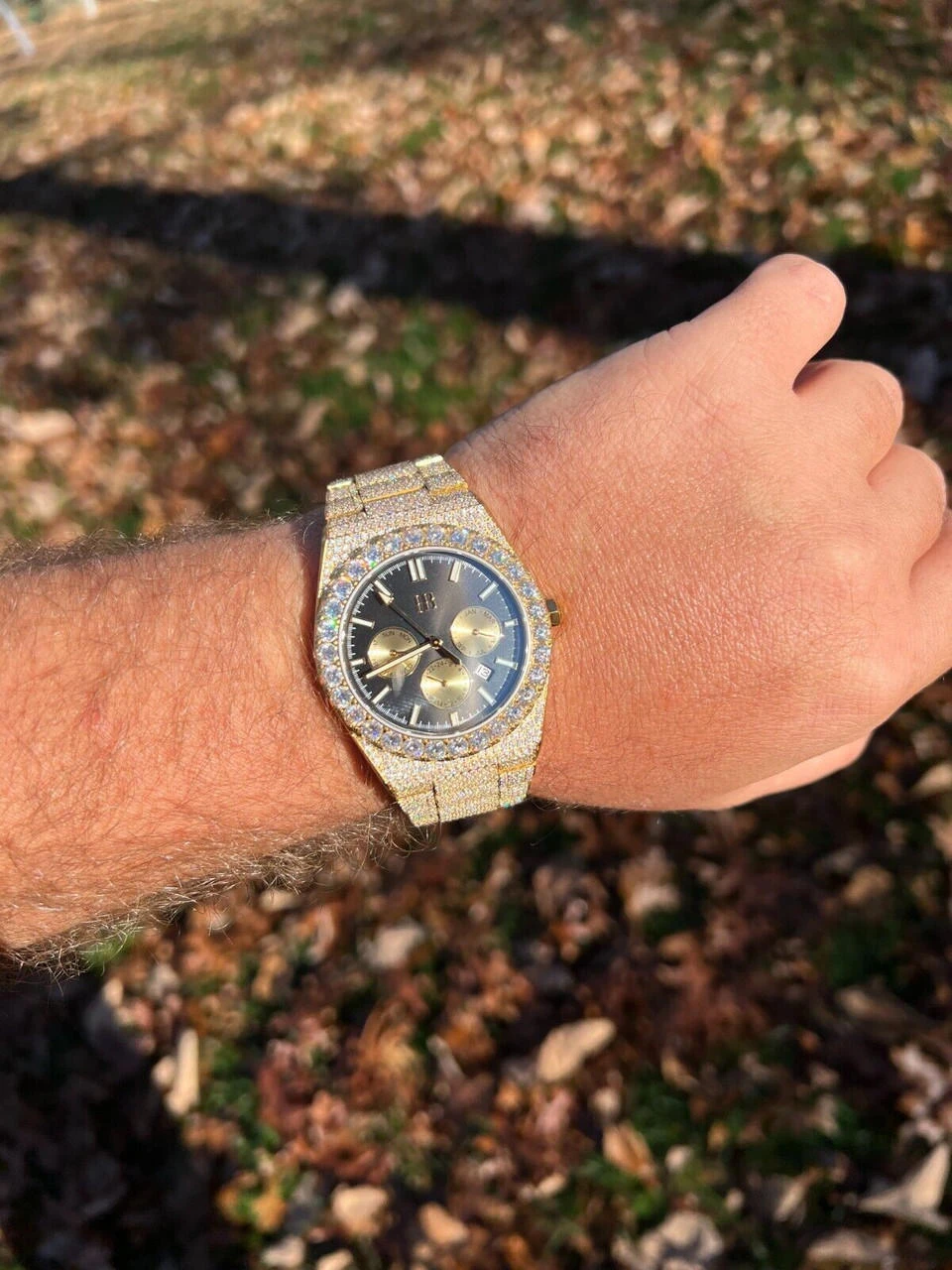 Honeycomb Set 35ct MOISSANITE Gold Mens Perpetual Skeleton Watch Iced Hip Hop Passes Tester ✅ 14 Honeycomb Set 35ct MOISSANITE Gold Mens Perpetual Skeleton Watch Iced Hip Hop Passes Tester ✅ - Image 12