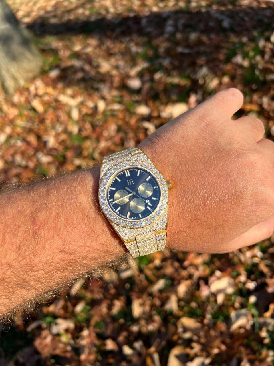 Honeycomb Set 35ct MOISSANITE Gold Mens Perpetual Skeleton Watch Iced Hip Hop Passes Tester ✅ 17 Honeycomb Set 35ct MOISSANITE Gold Mens Perpetual Skeleton Watch Iced Hip Hop Passes Tester ✅ - Image 15