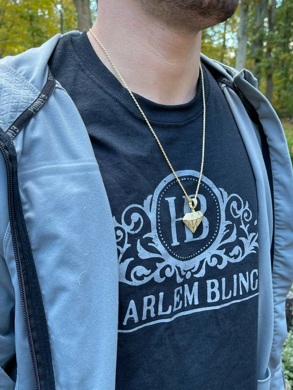 Iced Diamond Shape Bling Pendant Hip Hop Necklace 925 Silver / Gold MOISSANITE 7 Iced Diamond Shape Bling Pendant Hip Hop Necklace 925 Silver / Gold MOISSANITE - Image 5