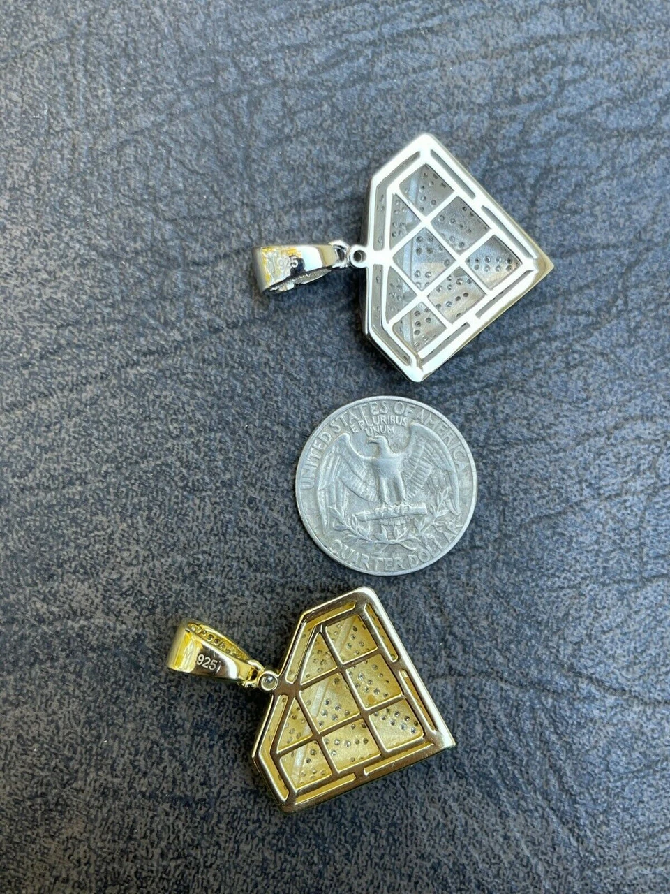 Iced Diamond Shape Bling Pendant Hip Hop Necklace 925 Silver / Gold MOISSANITE 14 Iced Diamond Shape Bling Pendant Hip Hop Necklace 925 Silver / Gold MOISSANITE - Image 12